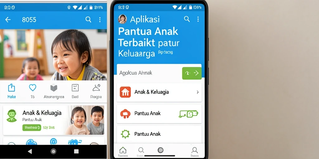 Tampilan antarmuka aplikasi Pantau Anak 8055 yang mudah digunakan.