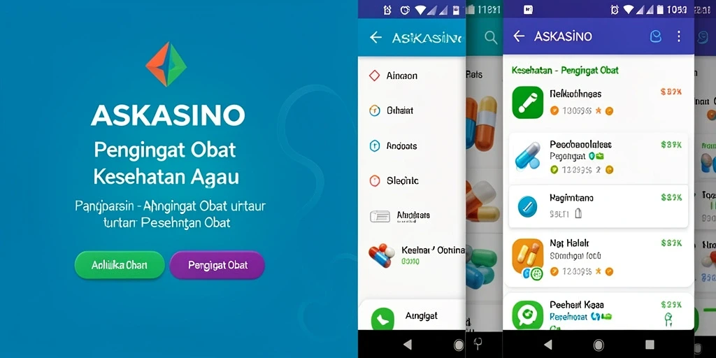 Antarmuka pengguna ASKASINO yang memudahkan pengingat obat.