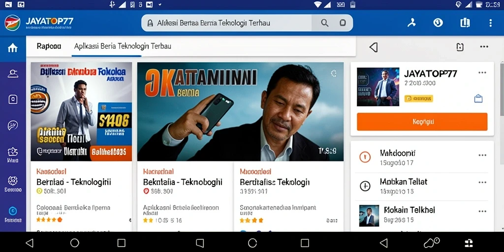 Tampilan antarmuka JAYATOP77 yang menarik dan informatif.