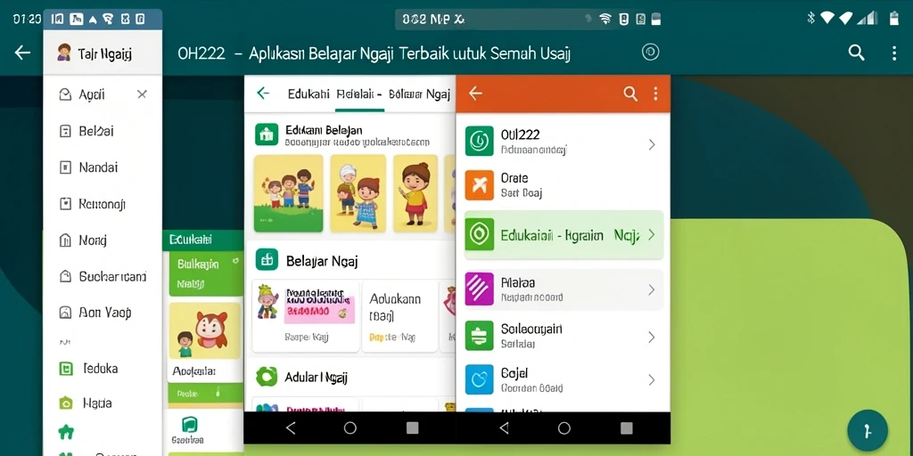 Antarmuka pengguna OH222 yang menarik dan mudah digunakan.