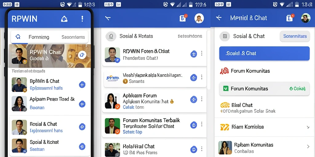 Tampilan antarmuka RPWIN yang modern dan intuitif untuk Forum Komunitas.