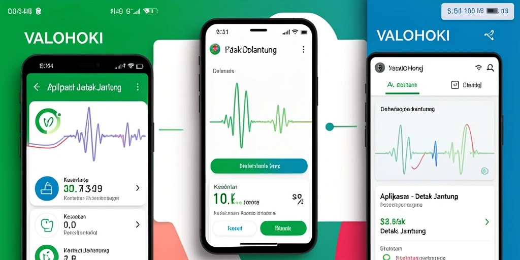 Antarmuka VALOHOKI yang intuitif menampilkan data detak jantung dengan jelas.