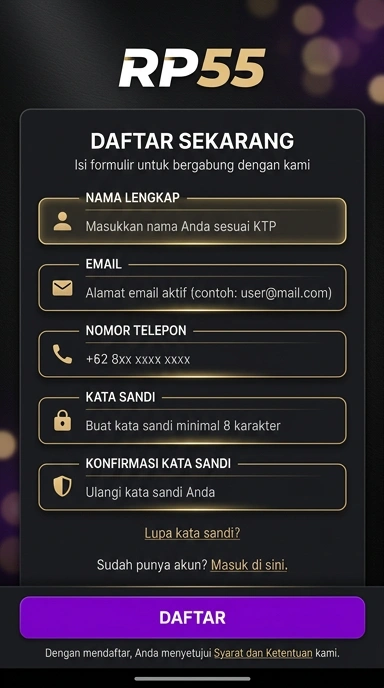 Panduan Buat Akun Baru rp55 untuk Android